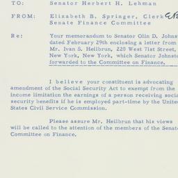 Memorandum: 1956 March 16