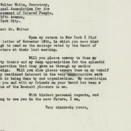 Letter: 1932 November 21