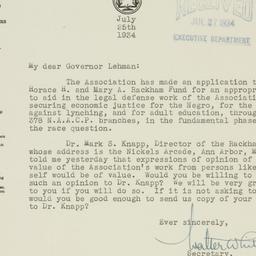 Letter: 1934 July 25