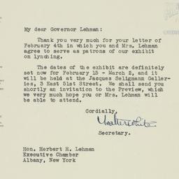 Letter: 1935 February 7