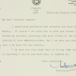 Letter: 1933 January 7