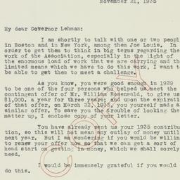 Letter: 1935 November 21