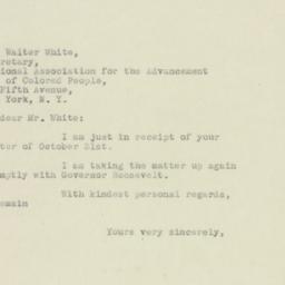 Letter: 1932 November 1