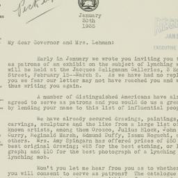 Letter: 1935 January 30