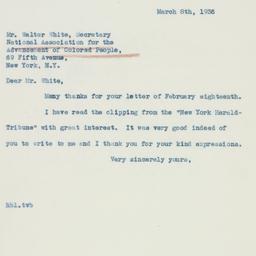 Letter: 1936 March 8