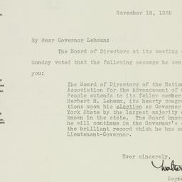 Letter: 1932 November 18