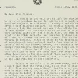 Letter: 1933 April 19