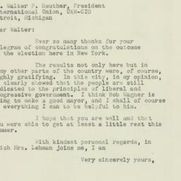 Letter: 1953 November 7