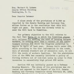 Letter: 1951 April 2