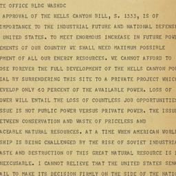 Telegram: 1956 July 16