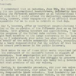 Letter: 1951 May 30