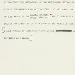 Telegram: 1952 November 5