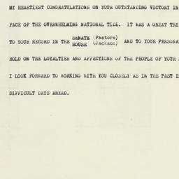 Telegram: 1952 November 5