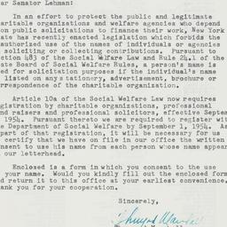 Letter: 1954 August 20