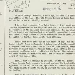 Pamphlet: 1951 November 19