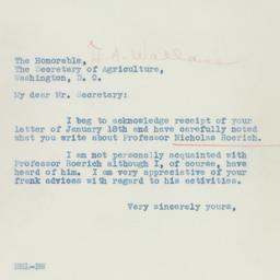 Letter: 1936 January 22