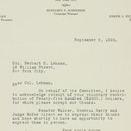 Letter: 1925 September 8