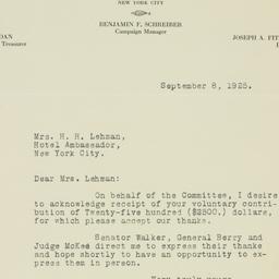 Letter: 1925 September 8
