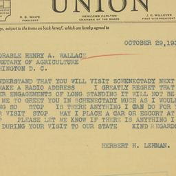Telegram: 1935 October 29