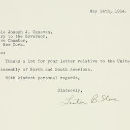 Letter: 1934 May 14