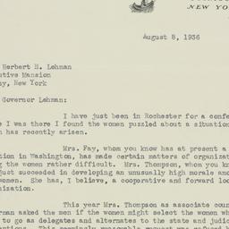 Letter: 1936 August 8