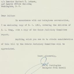 Letter: 1950 February 2