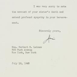 Letter: 1948 July 19