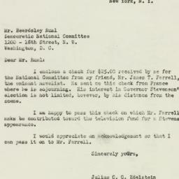 Letter: 1952 October 17