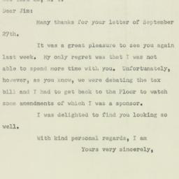 Letter: 1951 September 29