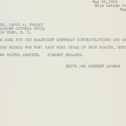 Letter: 1963 May 29