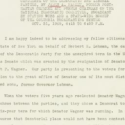 Speech: 1949 November 1
