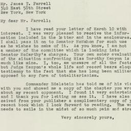 Letter: 1950 March 15