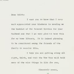 Letter: 1964 December 31