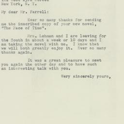 Letter: 1953 November 9