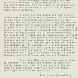 Letter: 1951 February 20