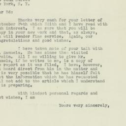 Letter: 1951 October 2