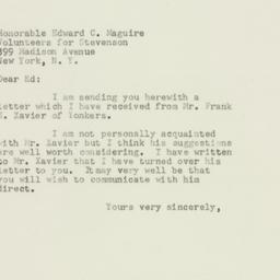 Letter: 1952 October 7