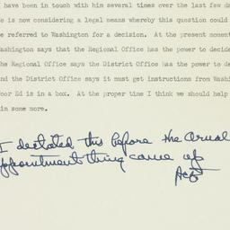 Letter: 1952 March 11