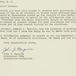 Letter: 1950 February 3