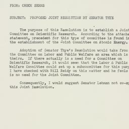Memorandum: 1956 April 13