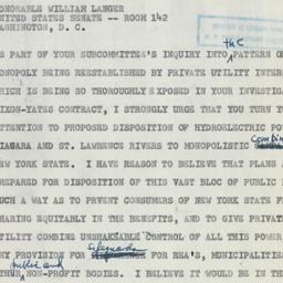 Telegram: 1954 October 27