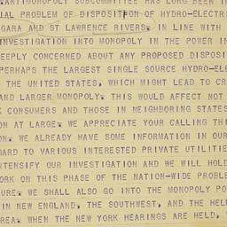 Telegram: 1954 October 27