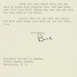 Letter: 1951 January 2