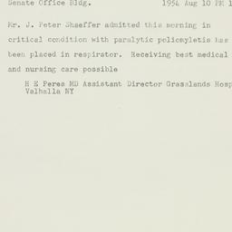 Telegram: 1954 August 10