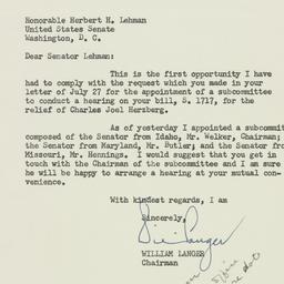Letter: 1953 August 20