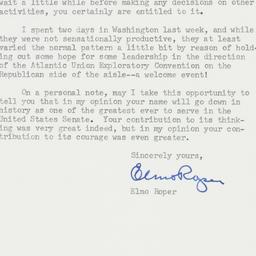 Letter: 1957 January 15