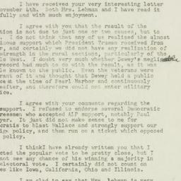 Letter: 1948 November 8