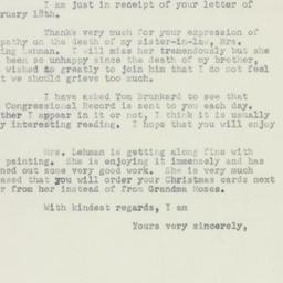 Letter: 1950 February 25