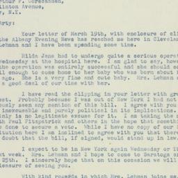 Letter: 1947 March 22