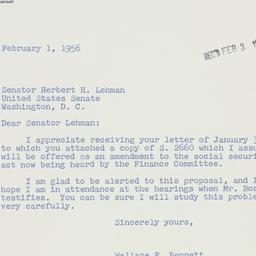 Letter: 1956 February 1